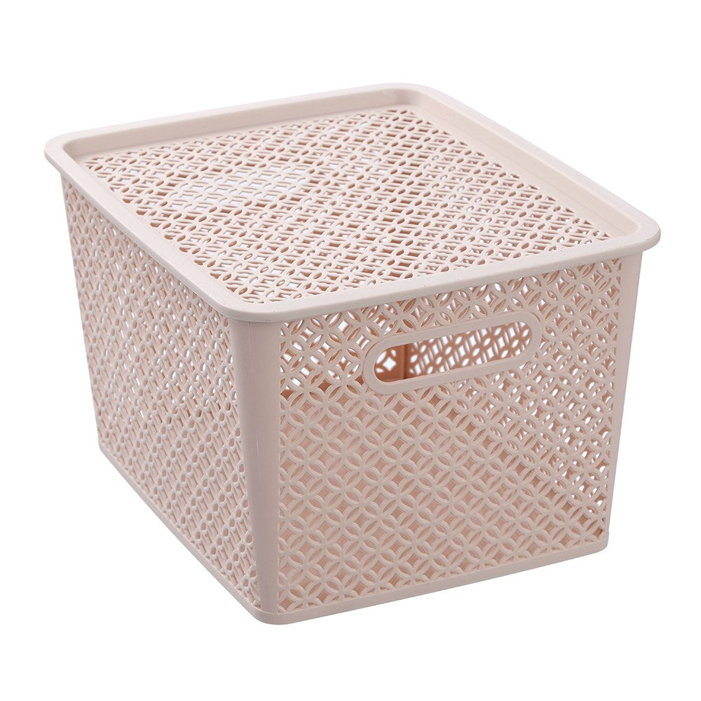 Medallion Basket With Lid 19L