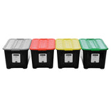 Black Tub with Coloured Lid 50L