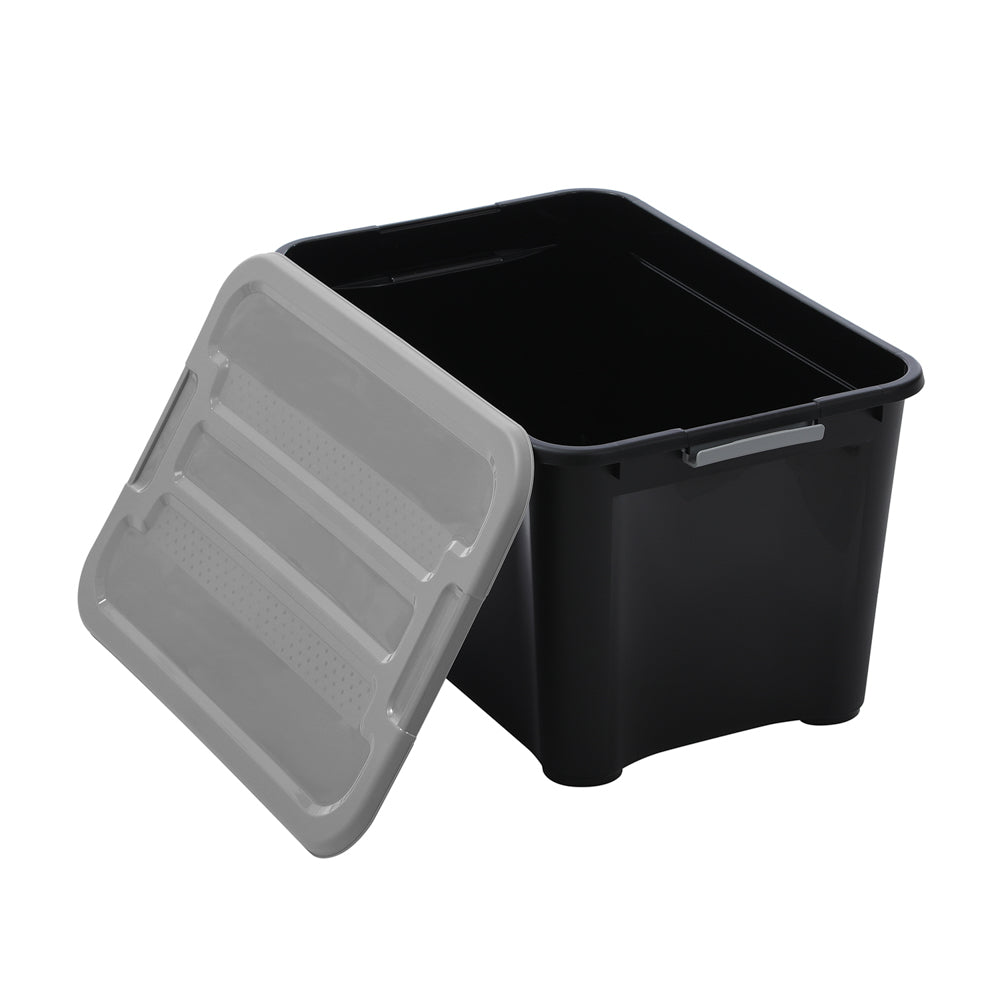 Black Tub with Coloured Lid 50L