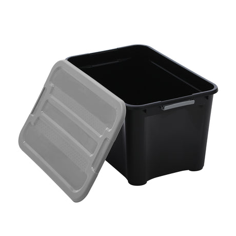 Black Tub with Coloured Lid 50L