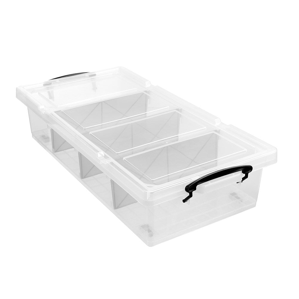 Underbed Storage Tub with Dividers 35L