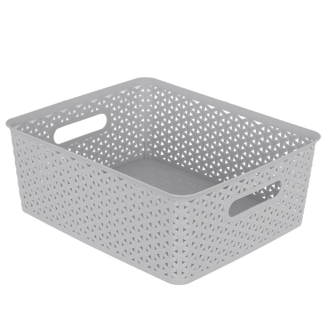 Wicker Design Organiser Basket 4 Assorted Colours