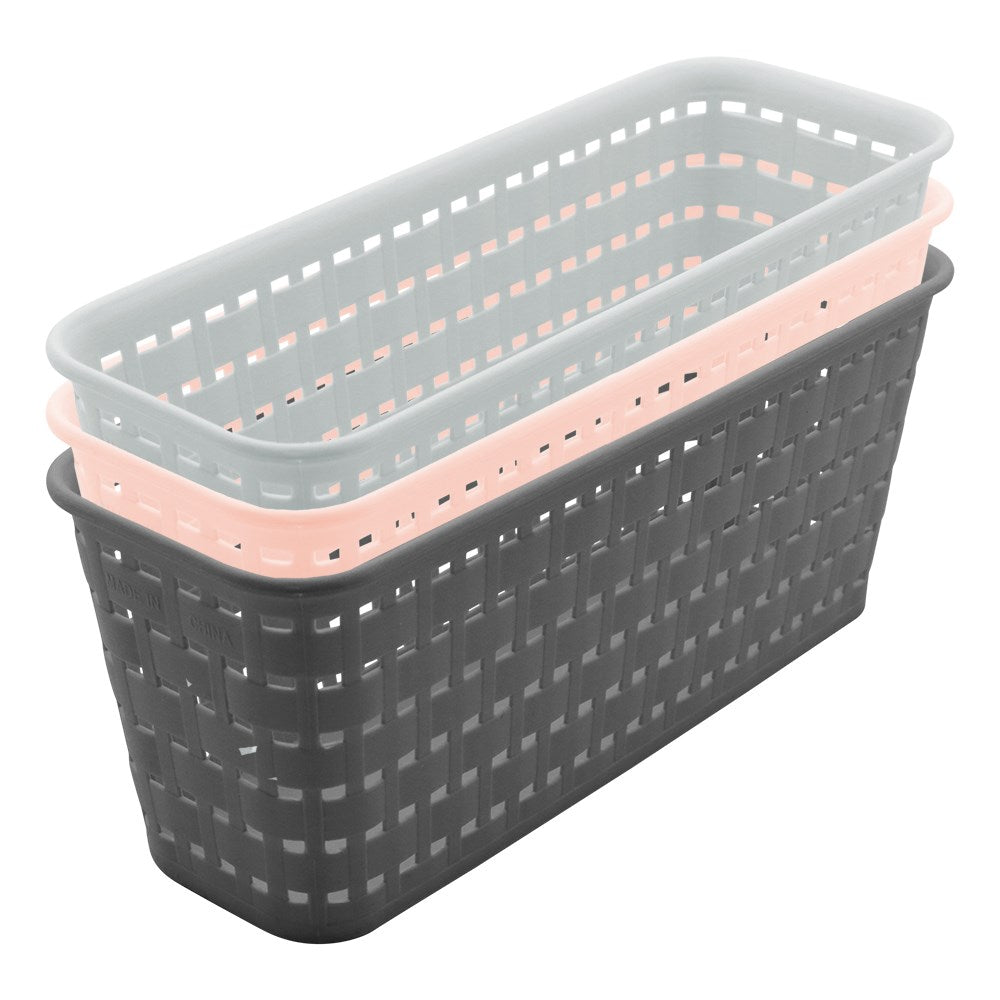 Woven Basket Pastel 26 x 9 x 10cm