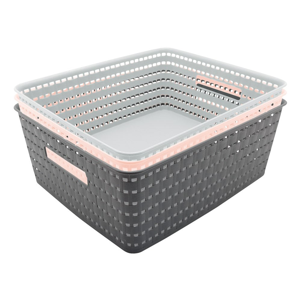 Woven Basket Pastel 35 x 29 x 13.5cm
