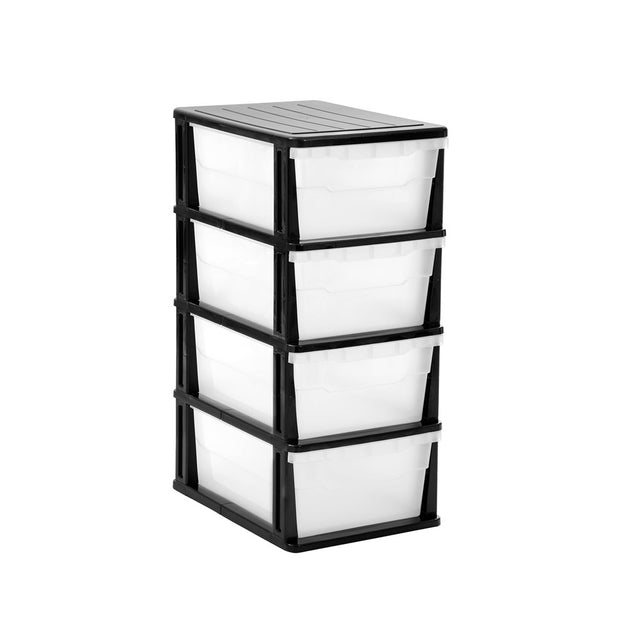4 Drawer Storage Unit 31.5 x 43 x 70cm Black