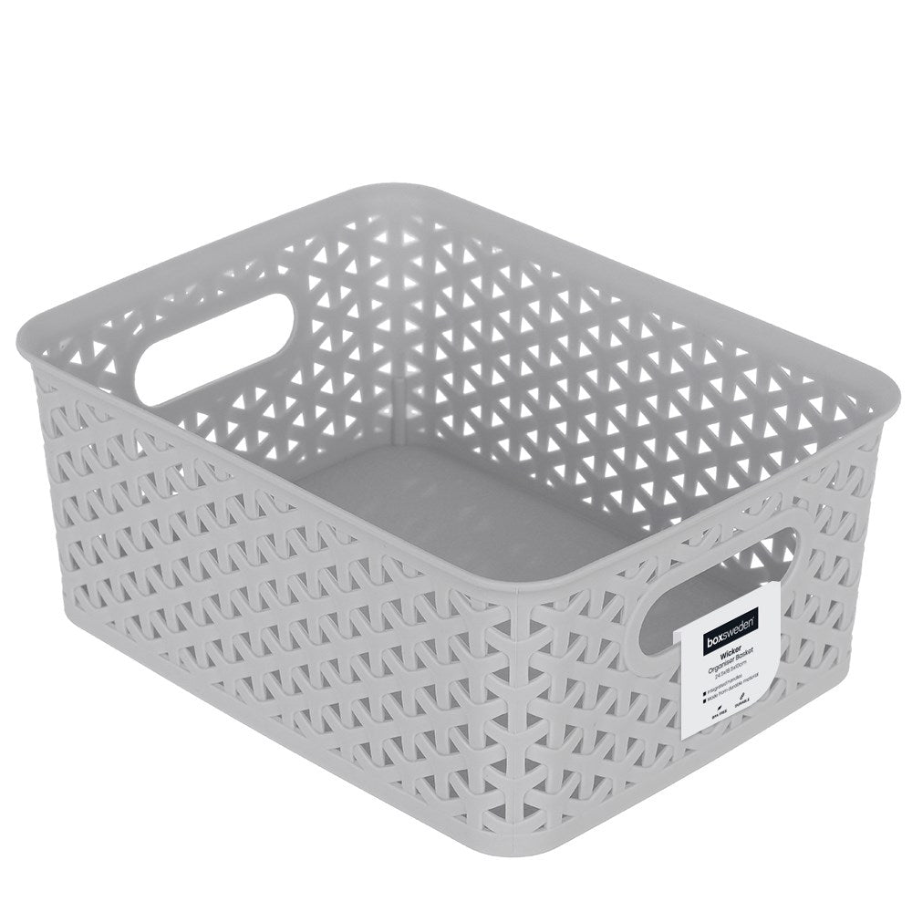 Small Wicker Design Organiser Basket 4 Assorted