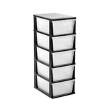 5 Drawer Storage Unit 31.5 x 43 x 87cm Black