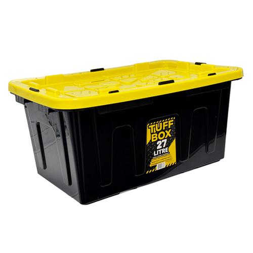 Industrial Tub Black with Coloured Lid 27L