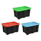 Industrial Tub Black with Coloured Lid 25L