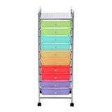 10 Drawer Storage Trolley with Wheels 32 x 36.5 x 90cm