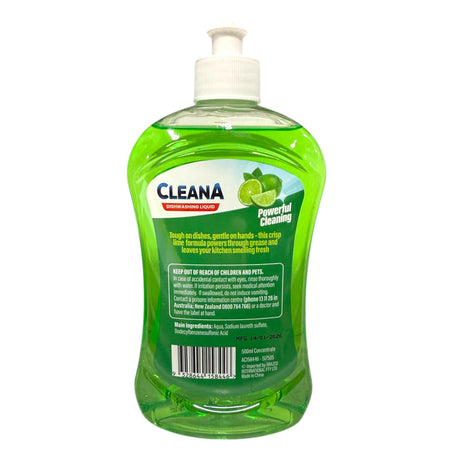 Cleana Dishwashing Liquid Lime - 500ml