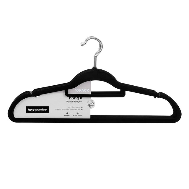 10 Pack Velvet Hangers 44.5cm