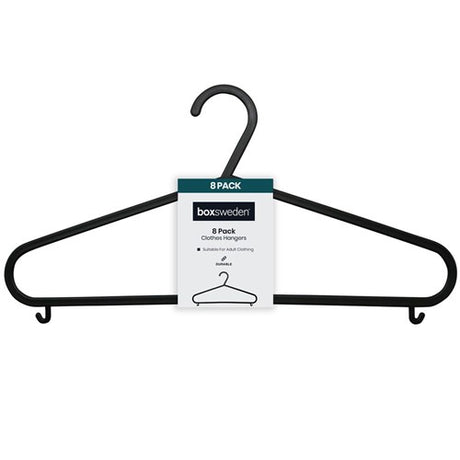 Plastic Clothes Hangers – 8 Pack