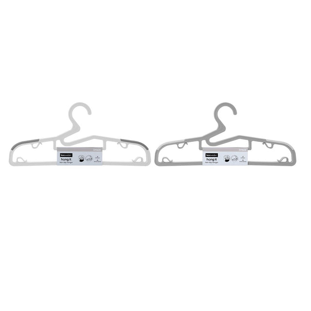3 Pack Space Saving Non-Slip Hanger 39cm 2 Assorted