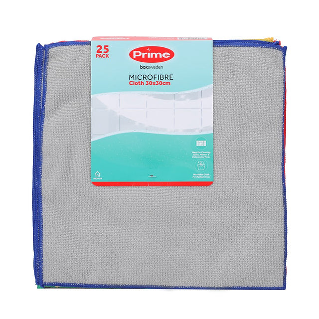 25 Pack Microfibre Cloths 30 x 30cm