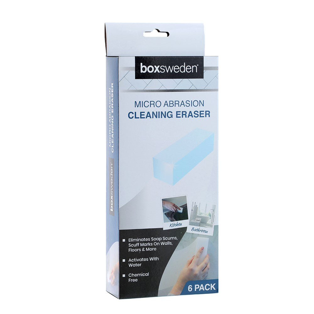 6 Pack Micro Abrasive Cleaning Eraser 12 x 5 x 4.5cm