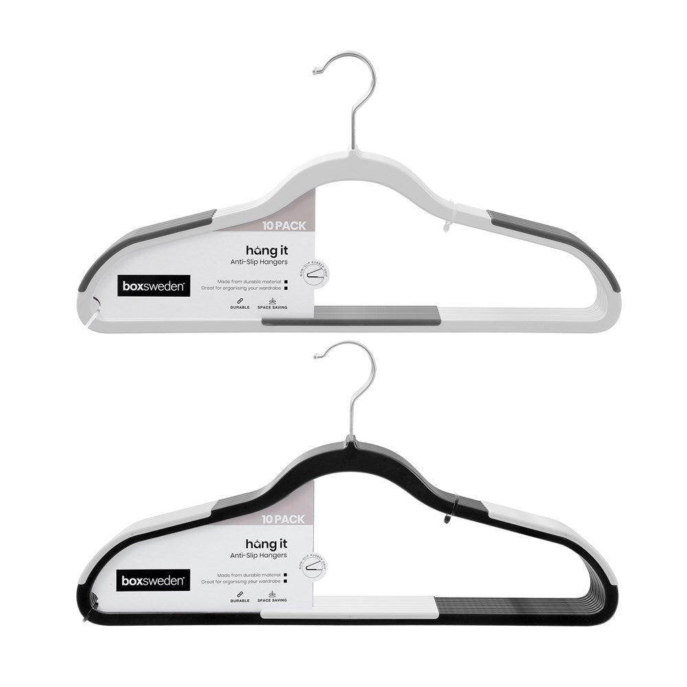 10 Pack Anti-Slip Hangers 45cm 2 Assorted