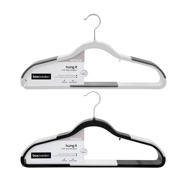 10 Pack Anti-Slip Hangers 45cm 2 Assorted