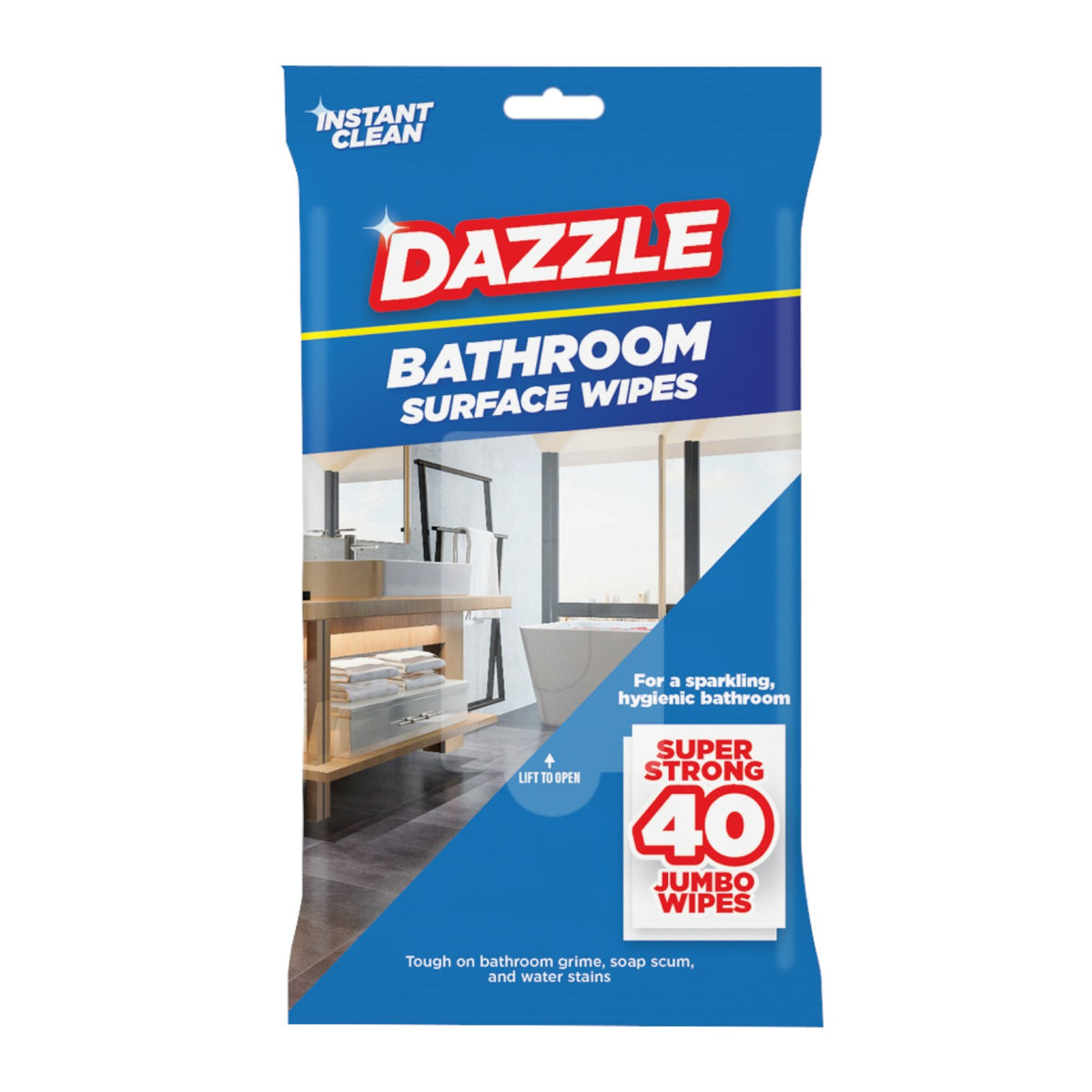 Dazzle Bathroom Wipes - 40 Pack