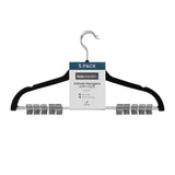 5 Pack Velvet Hangers With Clips 42cm