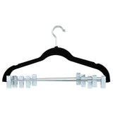 5 Pack Velvet Hangers With Clips 42cm