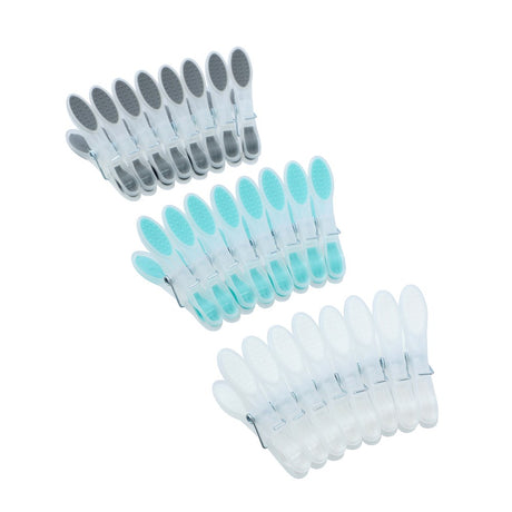 24 Pack Soft Touch Round Clothes Pegs