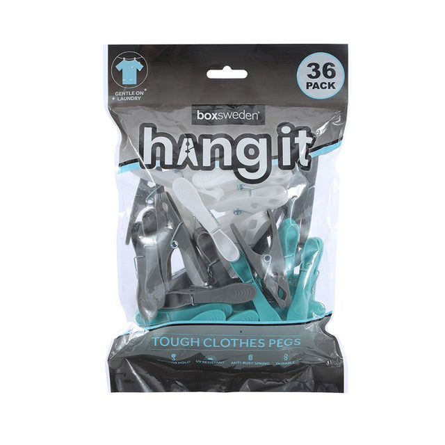 Hang It Tough Clothes Pegs - 36 Pack