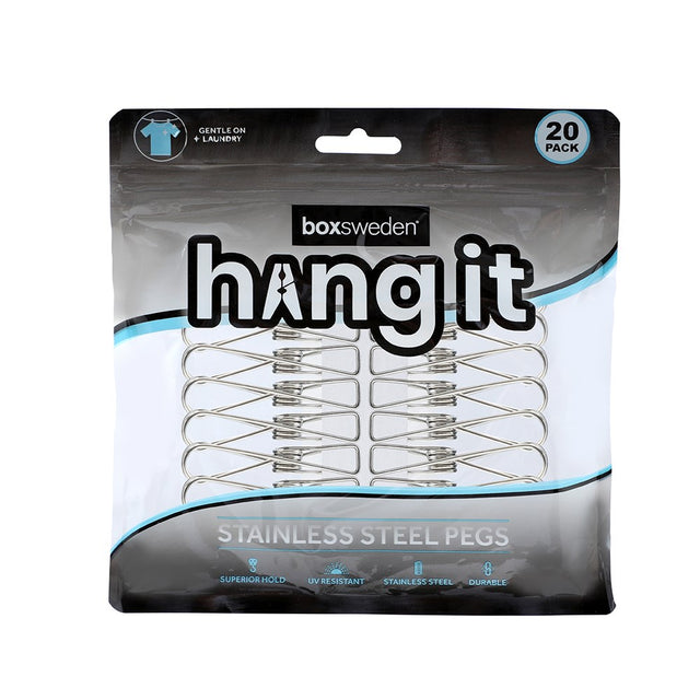 20 Pack Stainless Steel Pegs 6cm