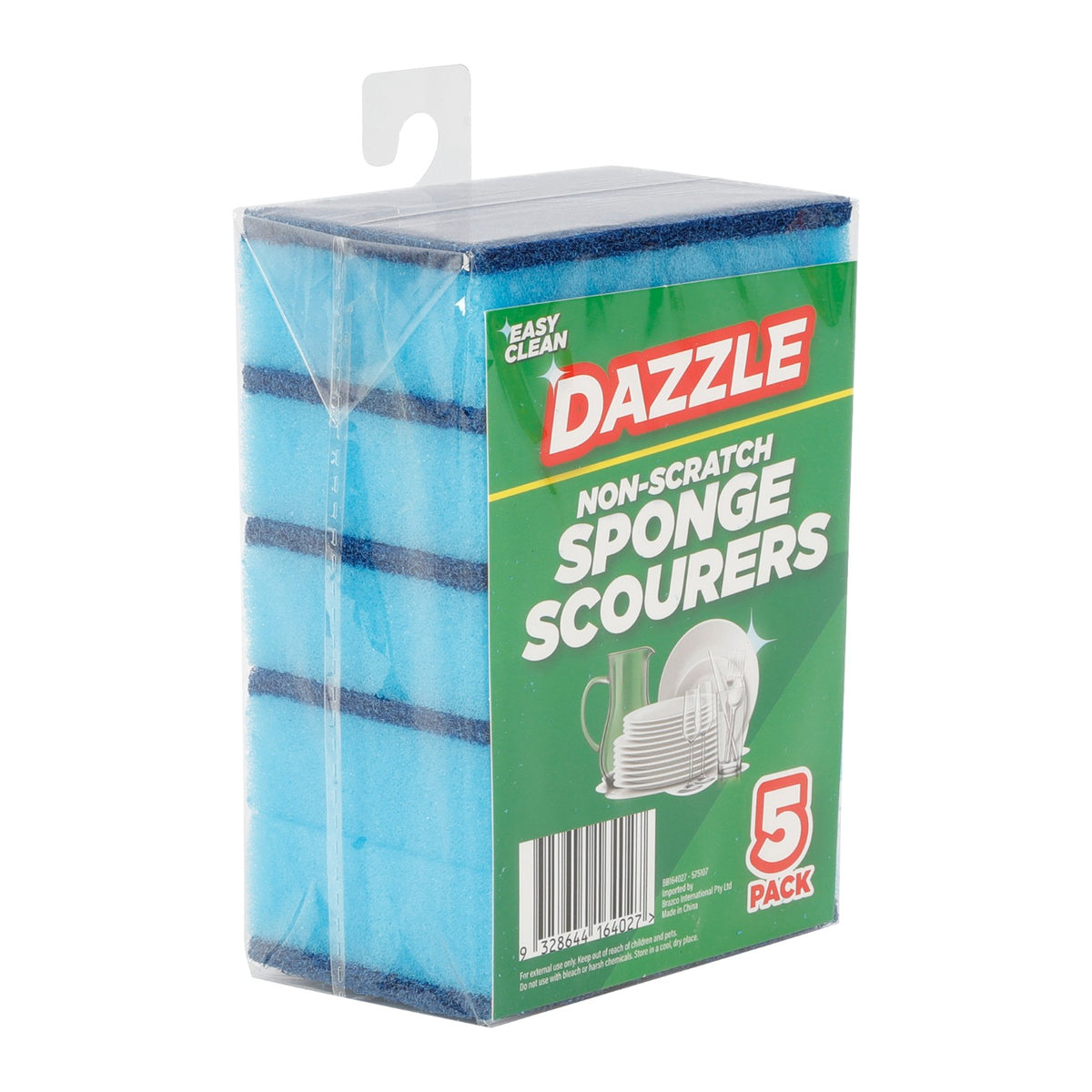 Dazzle Sponge Scourers - 5 Pack