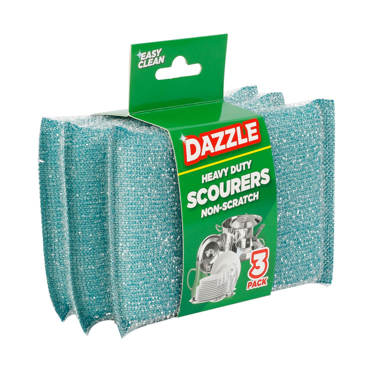 Dazzle Non-Scratch Scourers - 3 Pack