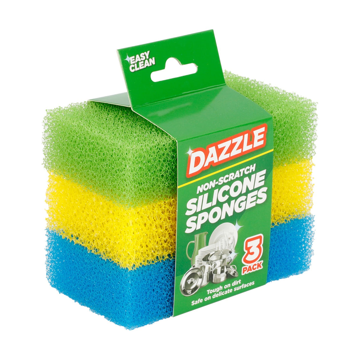 Dazzle Silicone Scourers - 3 Pack