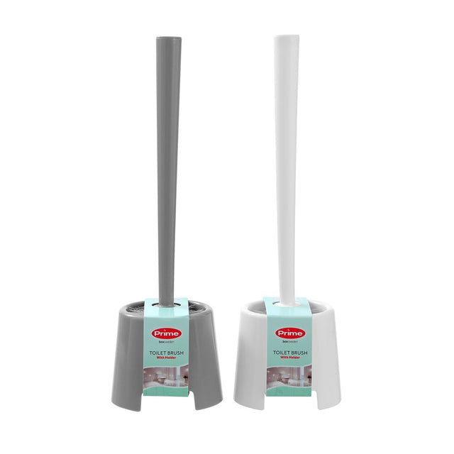 Toilet Brush with Holder 2 Assorted