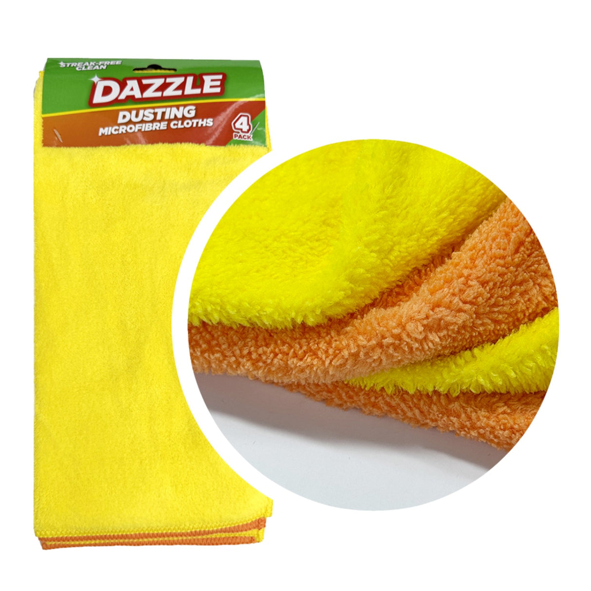 Microfibre Dusting Cloth - 4 Pack
