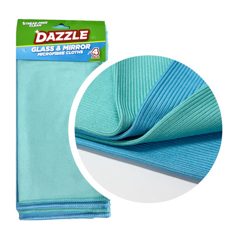Microfibre Glass Cloth - 4 Pack