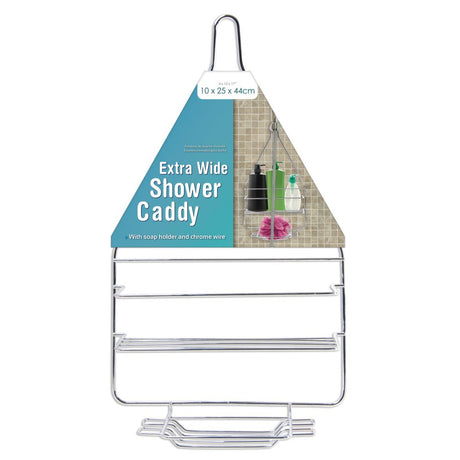 Extra Wide Chrome Shower Caddy