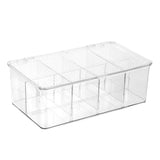 Crystal Hinged 8 Section Container 27.5 x 17 x 9.5cm