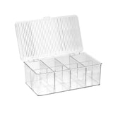 Crystal Hinged 8 Section Container 27.5 x 17 x 9.5cm