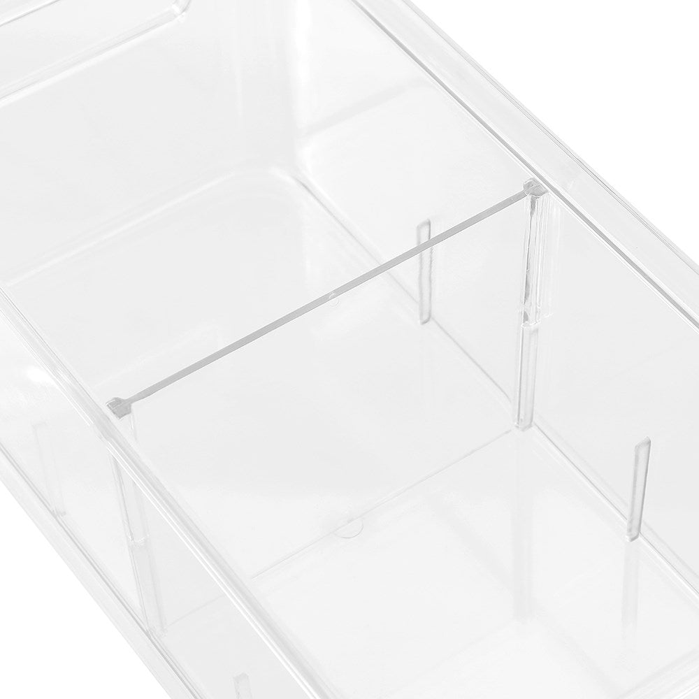 Crystal Storage Tray with Adjustable Divider 28cm
