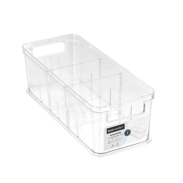 Crystal Storage Tray with Adjustable Dividers 35cm