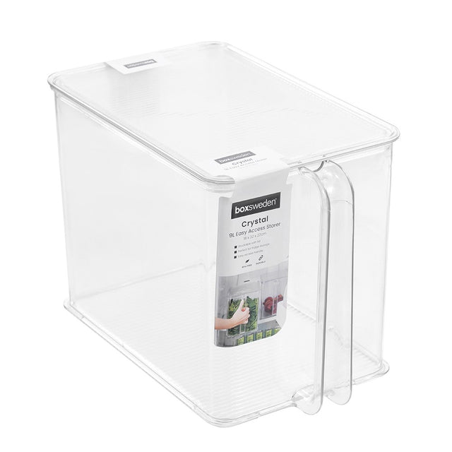 Crystal Easy Access Storer With Lid 9L