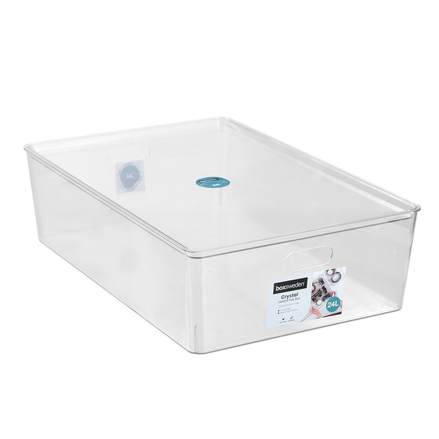 Crystal Tidy Lidded Storage Box 24L