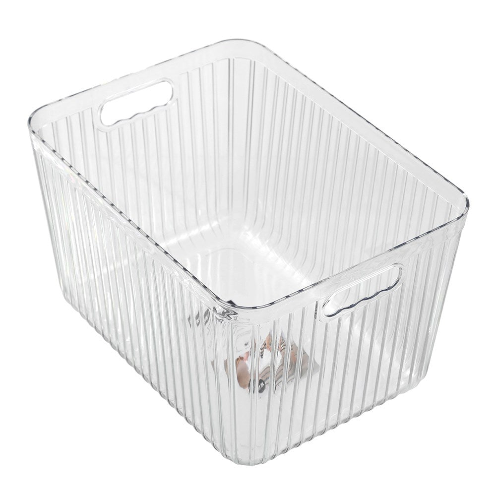 Crystal Ribbed Container 11L 36 x 27 x 22cm