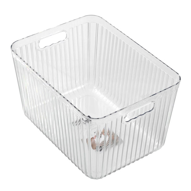 Crystal Ribbed Container 11L 36 x 27 x 22cm