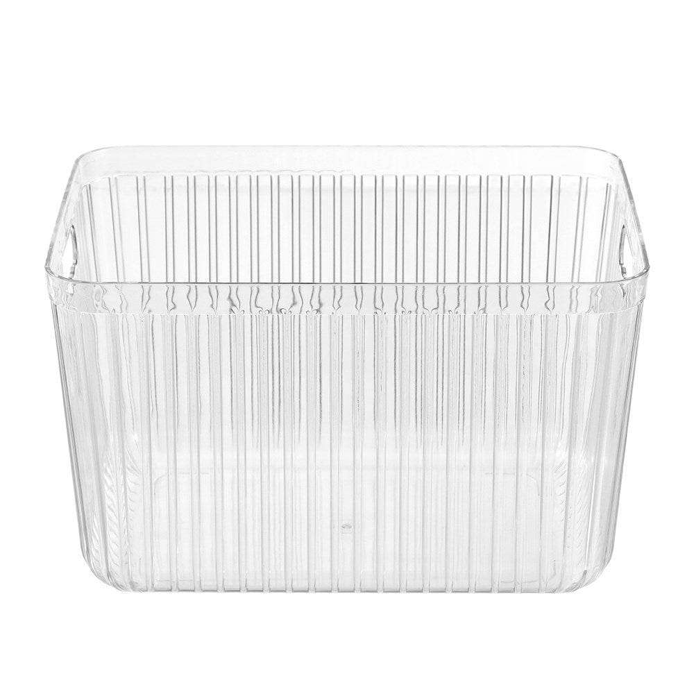 Crystal Ribbed Container 11L 36 x 27 x 22cm