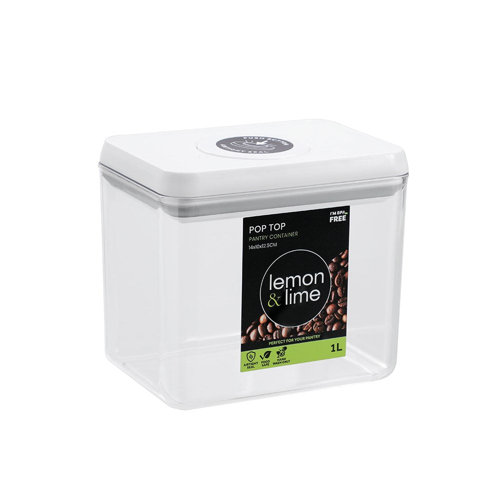 Poptop Pantry Container Rectangle 1L