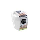 4 Pack Round Reusable Snack Container 280ml