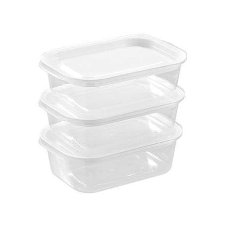 3 Pack Reusable Lunch Container 400ml
