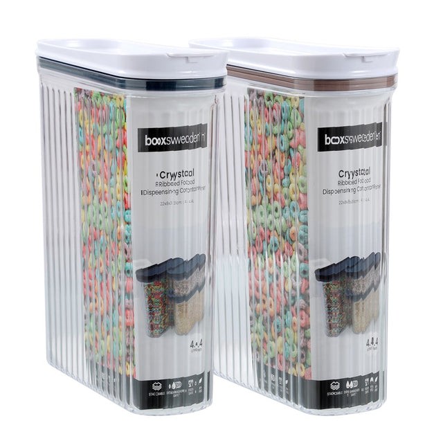 Crystal Ribbed Food Dispensing Container 4.4L