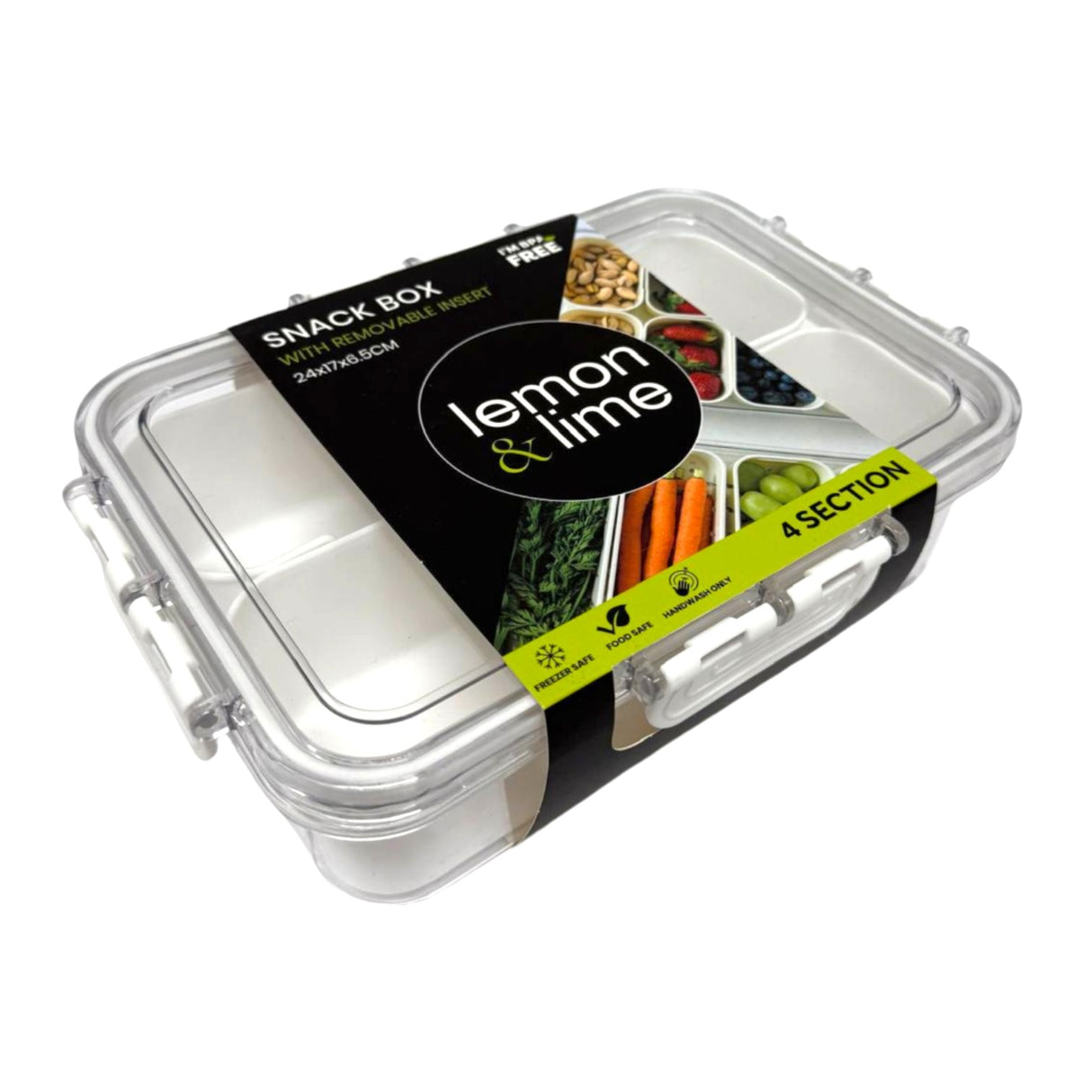 Snack Box Food Storer - 4 Compartments
