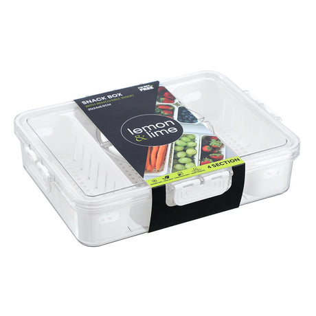 4 Section Snack Container 31cm x 24cm x 6.5cm